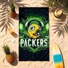 Green Bay Packers (1) Theme Beach Towel Sand Resistant Soft And Comfortable Suitable For The Pool Camping Yoga And Diving A Travel