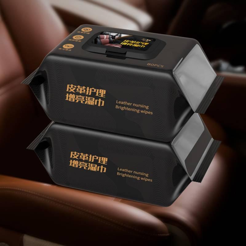 High-performance Car Interior Coating Cleaning Wet Wipes For Leather Care 80 Count
