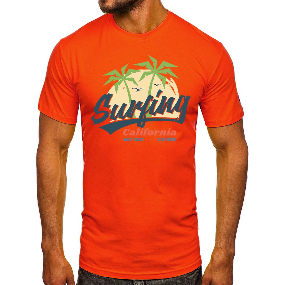 Cotton Surfing California Holiday Printed 100% Cotton Classic Vintage Y2k T-Shirt for Men Women Sportswear Tops Tees