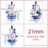 PWK 21Mm Carburetor, Universal Mortorcycle Racing With Blue Float Bowl Horn Cup Intake Manifold Fit For 2T 4T Engine Scooter Motorcycle ATV Quad Pit
