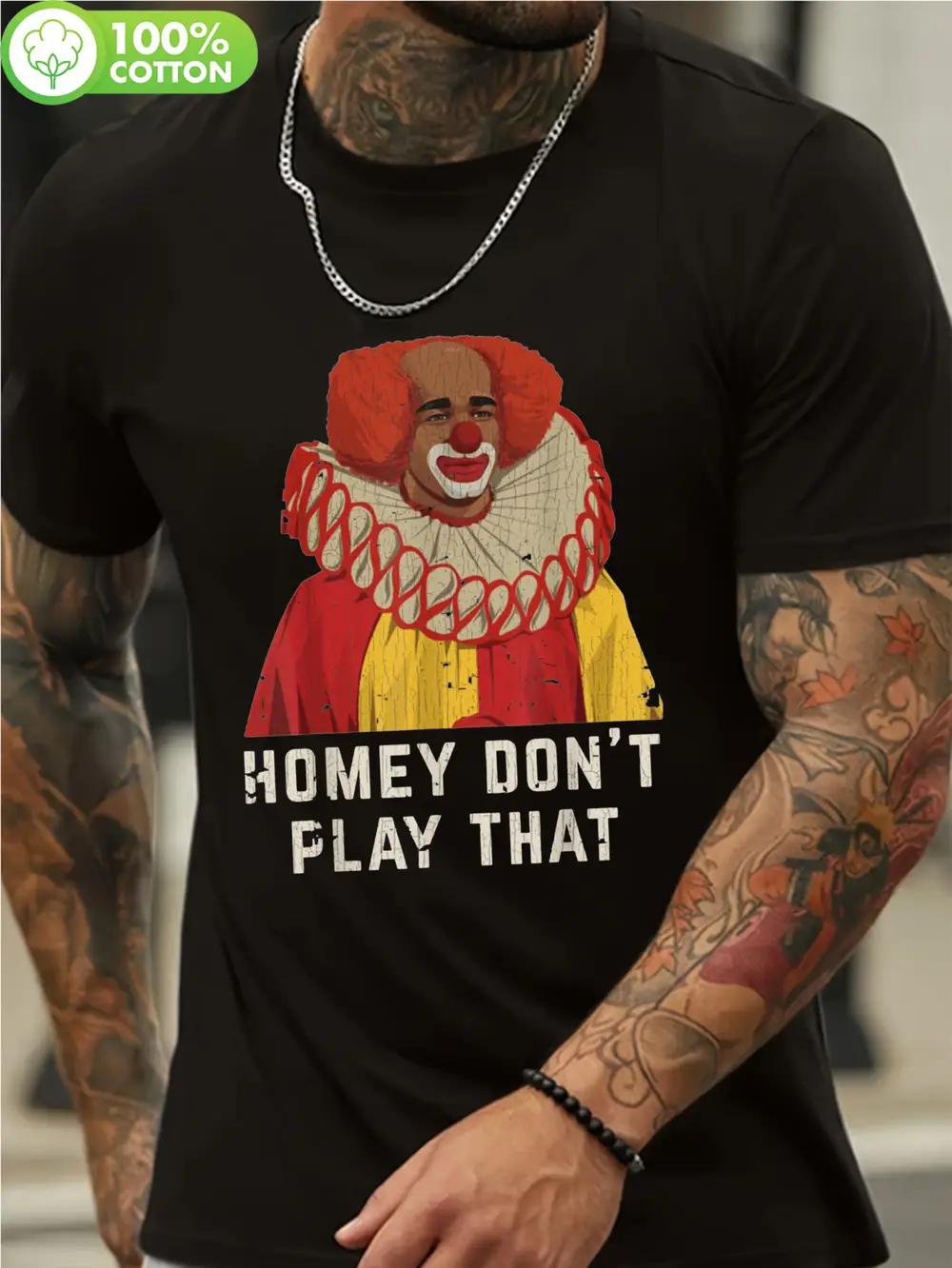 Vintage  Homey Don t Play That  Clown Graphic T-shirt - 100% Cotton Soft & Breathable S