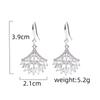 French Ins Style Baby's Breath Fan-Shaped Zircon Earrings - Christmas Gift, Elegant & Luxurious for Women
