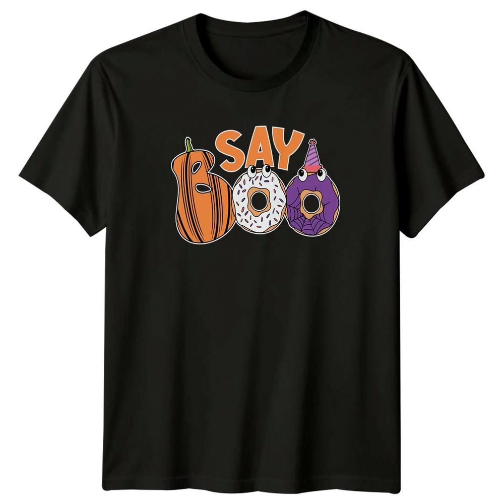 Say Boo TShirt Halloween Donuts Halloween Gift For Him And Her