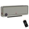 Wall Downflow Heater 2 Heat and Fan 1000W/2000W, Electric Space Heater with Timer Remote Oscillating, for Bedroom Home Office, Grey
