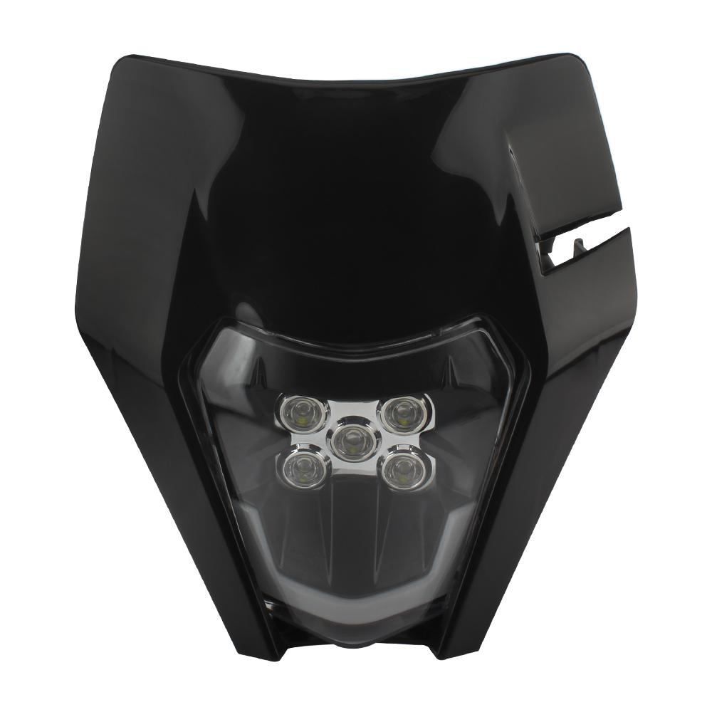 Motorcycle Headlight LED Enduro for KTM EXC XC SX MX XC 125 250 300 450 Universal Supermoto Dirt Bike Motocross Headlights Plate