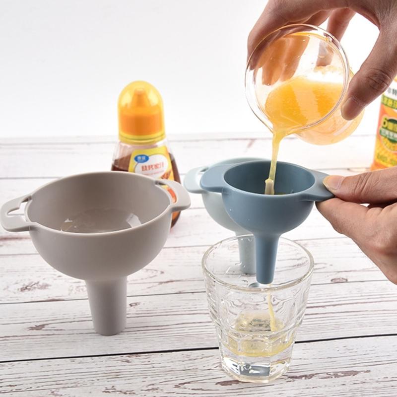 4 in 1 Funnel Multiuse Small Kitchen Funnel with Removable Strainer Plastic Funnel for Filling Water Bottle Liquid