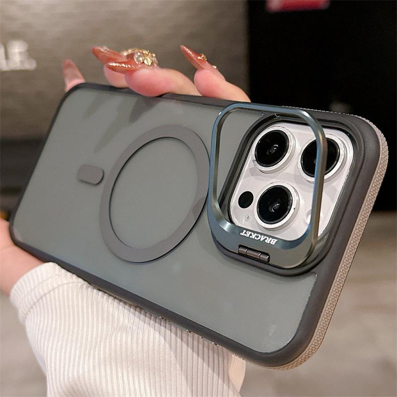Magnetic iPhone 17 Pro Max Case with Two-Color Lens Bracket, Compatible with iPhone 16-12