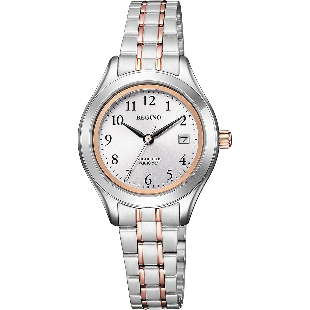 Citizen Reguno Solar Waterproof Simple Women s Business Analog Watch Silver Gold 38mm