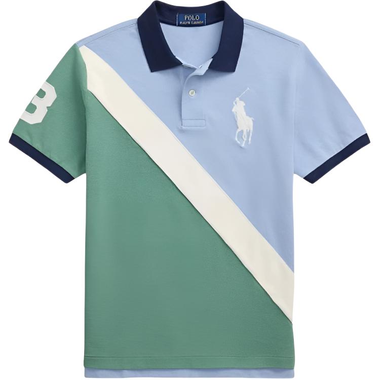 

Polo Ralph Lauren Футболка поло колор-блок прямого кроя с вышивкой, с коротким рукавом, детская, многоцветная 323861048-009 L