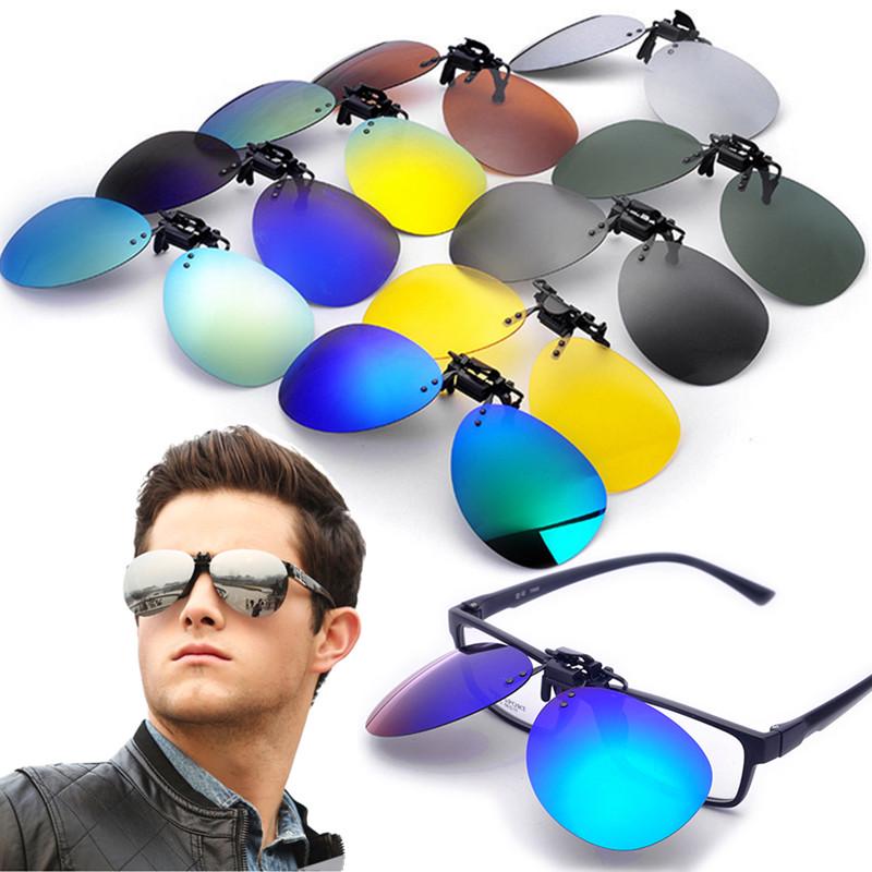 Buy Man Woman durable metal frame Polarized Clip Sunglasses Clipon