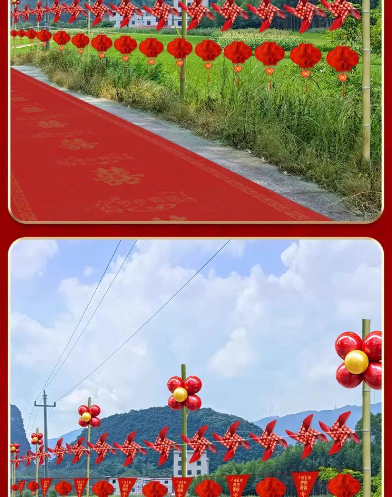 Colorful Wedding Aisle Decoration Set for Outdoor and Courtyard Events