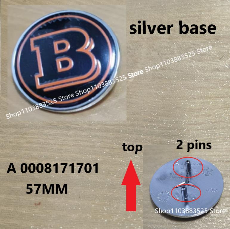 1pcs 38/57mm Car Front Hood Emblem Badge Bonnet For BRABUS W204 W205 W207 W206 W177 W212 W213 W221 W246 GLA GLC CLA Accessories