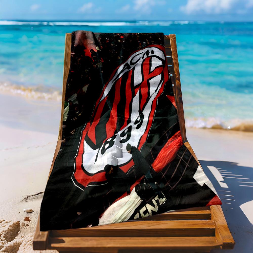Ac Milan Beach Towel Quickdry Soft Microfiber Comfortable Lightweight Portable For Swimmingbeachcamping Travel Beach Accessoriesgym