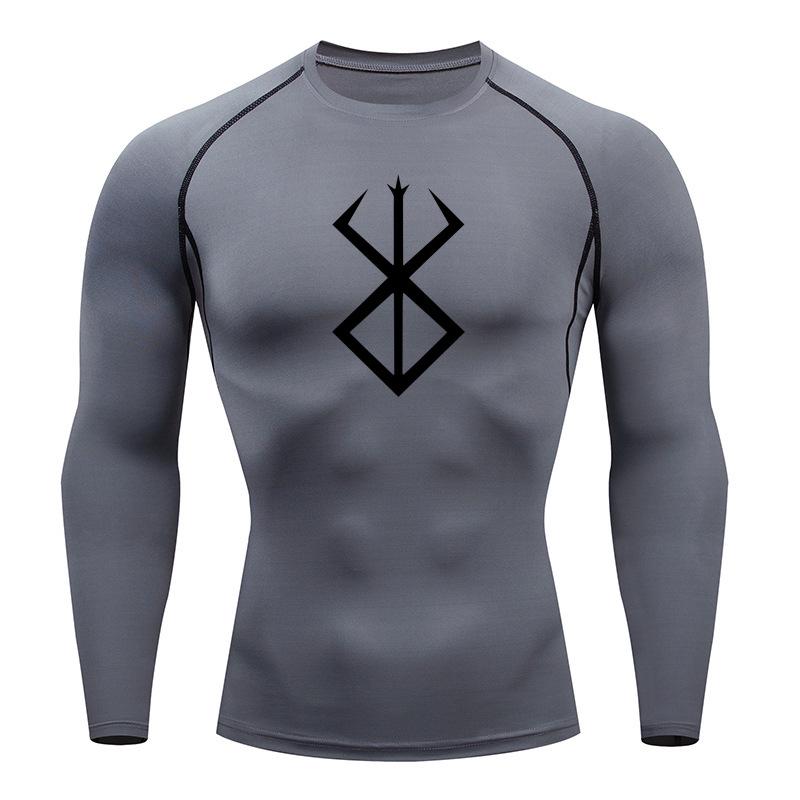 Men's Quick-Dry Compression T-Shirts: High Elastic, Moisture-Wicking Activewear for Basketball, Fitness, and Running.