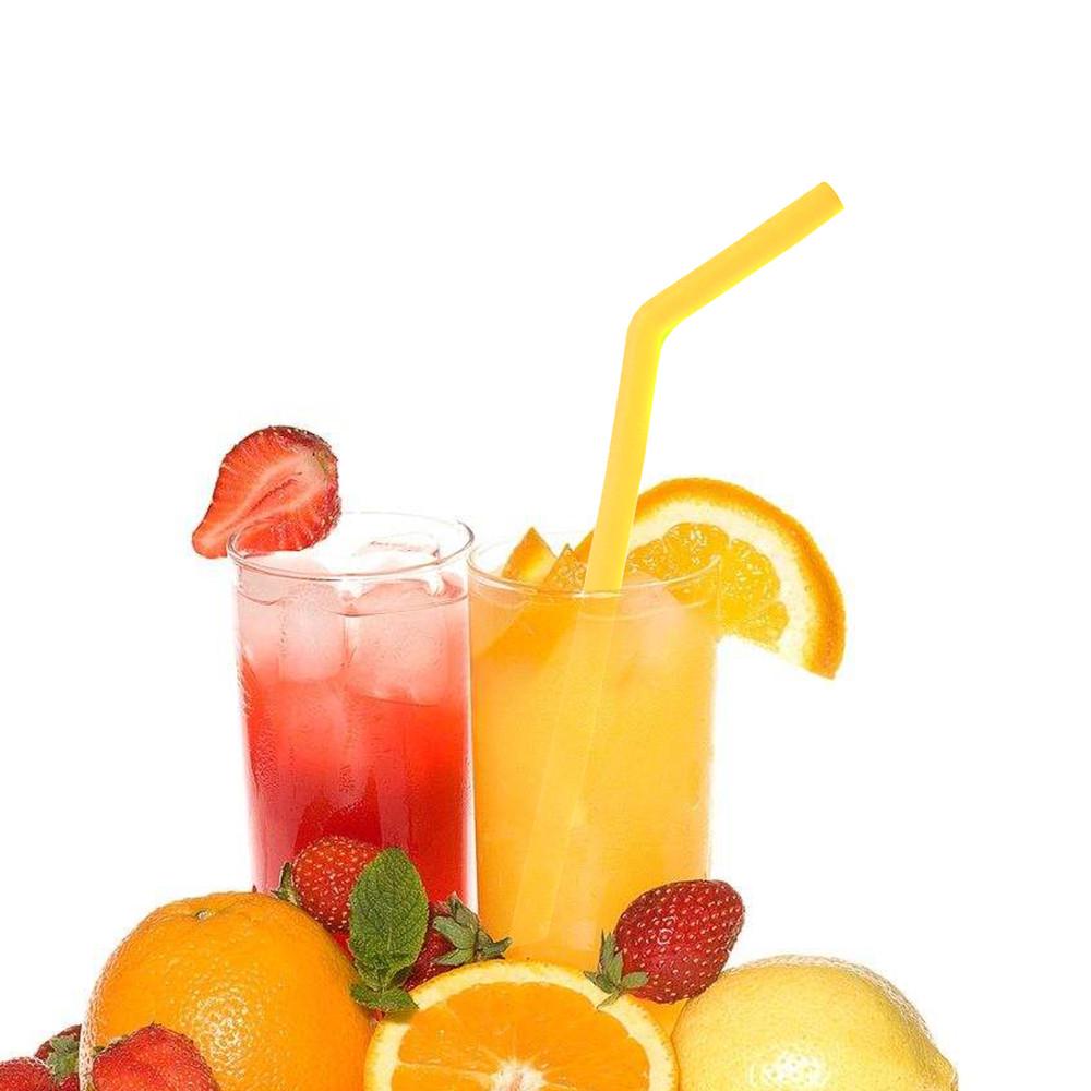 1PC opakovaně použitelná silikonová ohebná brčka do smoothies