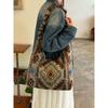 Tote Bag with Large Capacity, Featuring Ethnic Style, Single Shoulder Bag Suitable for Daily Commuting, Stylish Crossbody Bag