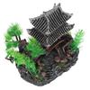 Artificial House Landscaping Decoration Smulation Mountain View Fish Tank Resin Cloud Crane House