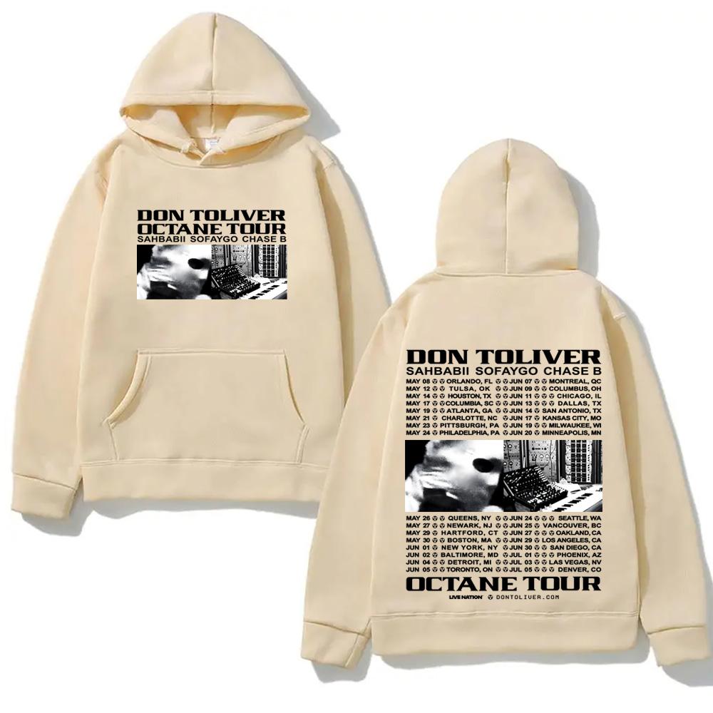 Rapper DON TOLIVER Hoodie OCTANE TOUR 2026 Hip Hop Graphic Printing Hoody Classic Soft Punk Hooded Pullovers Fleece