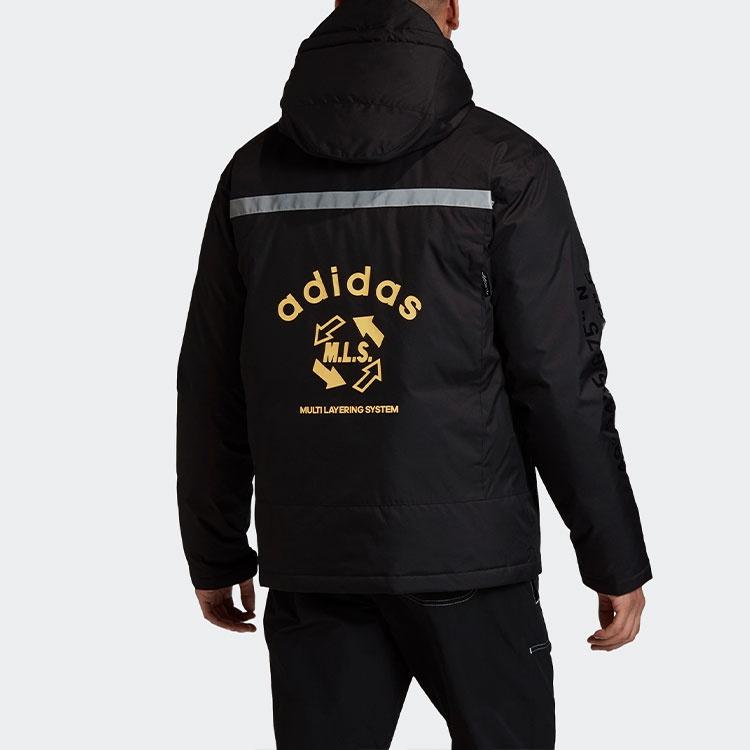 adidas originals Adv 2in1 Jkt Stay Warm Detachable vest Reflective hooded down Jacket Black Men's GJ6734