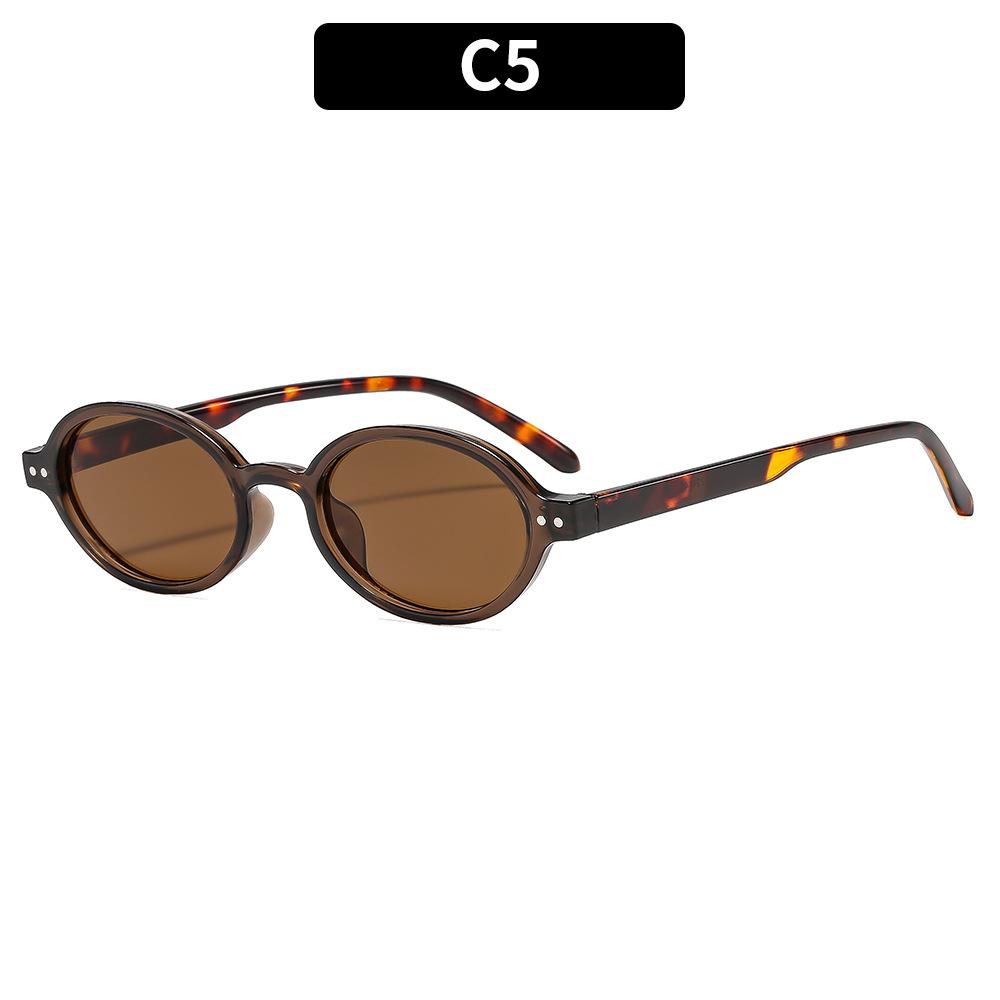 Retro Oval Sunglasses Women Vintage Chic Sunglasses High-End Glasses Uv400 Sunglasses For Trendy Street Outdoor Travel