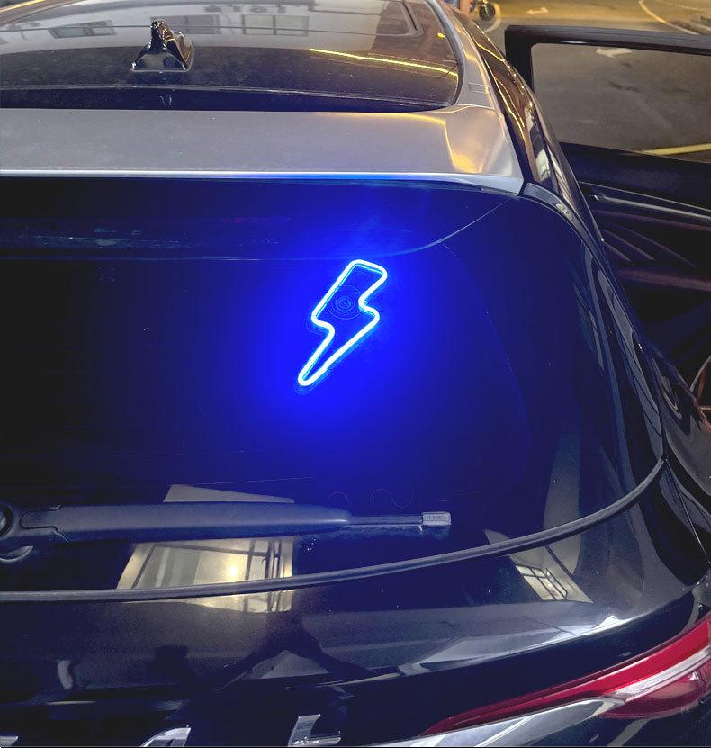Neon Cyberpunk LED Lightning Window Light: Electric Interior Decor