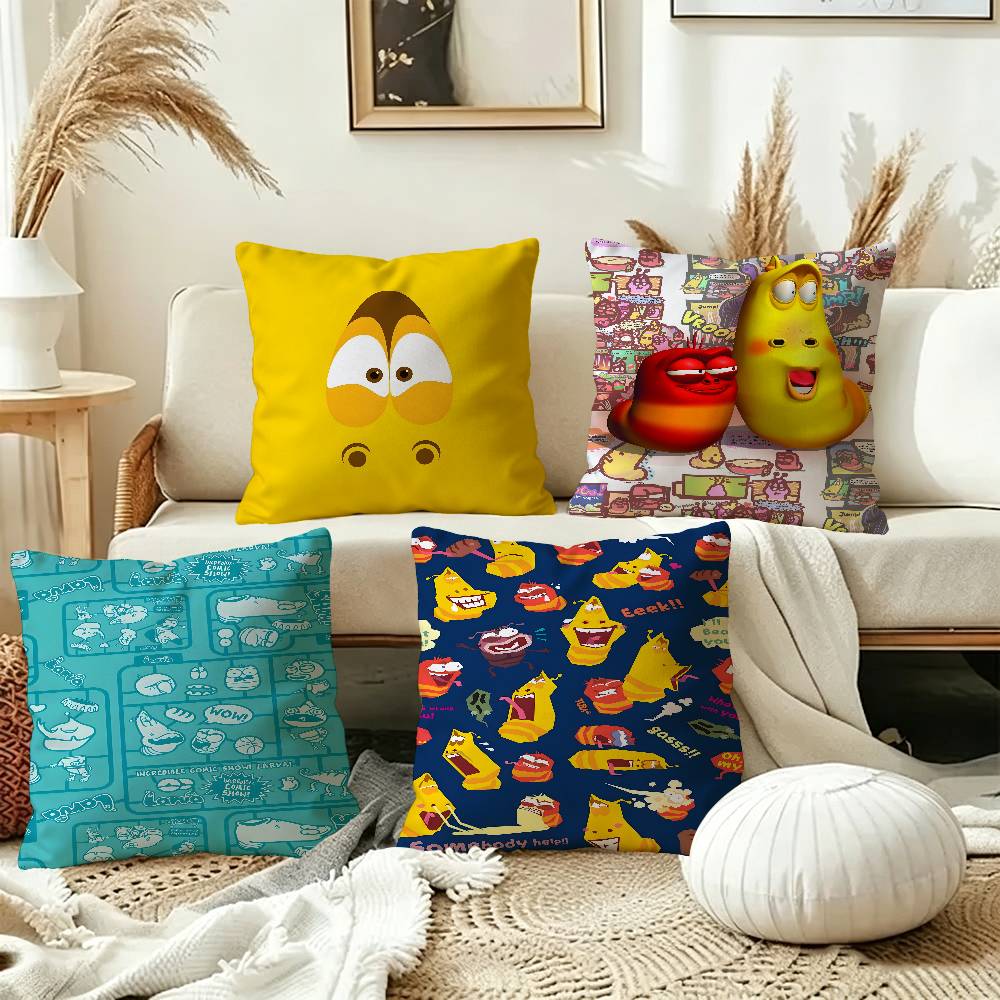Funny L-Larva Cartoon Personalized picture text home decorative pillows Household Gifts 45x45cm