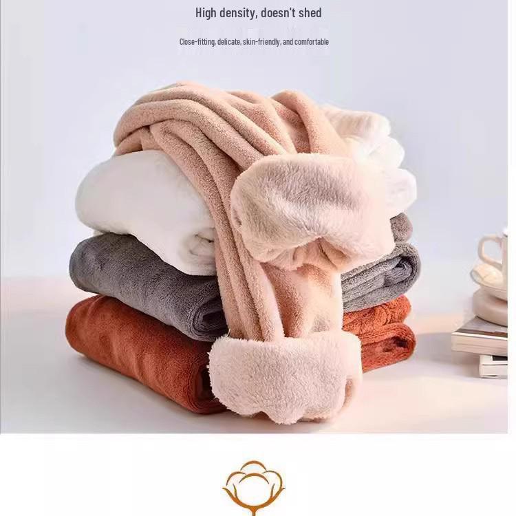 Women's Cozy Coral Fleece Pants - Autumn/Winter Casual Loose Pajamas for Home or Walking