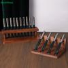 Wooden Pen Holder Stand - 4/10 Slot Desk Organizer for Pens, Pencils & Office Supplies (Natural Wood Finish)