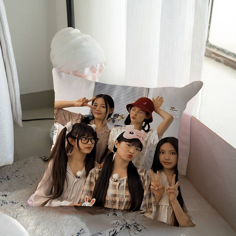 Kpop N-New-jeans Almofada Personalizada Capa de Pó Quarto Decoração de Festa Infantil Fronha Aniversário Presente para Crianças