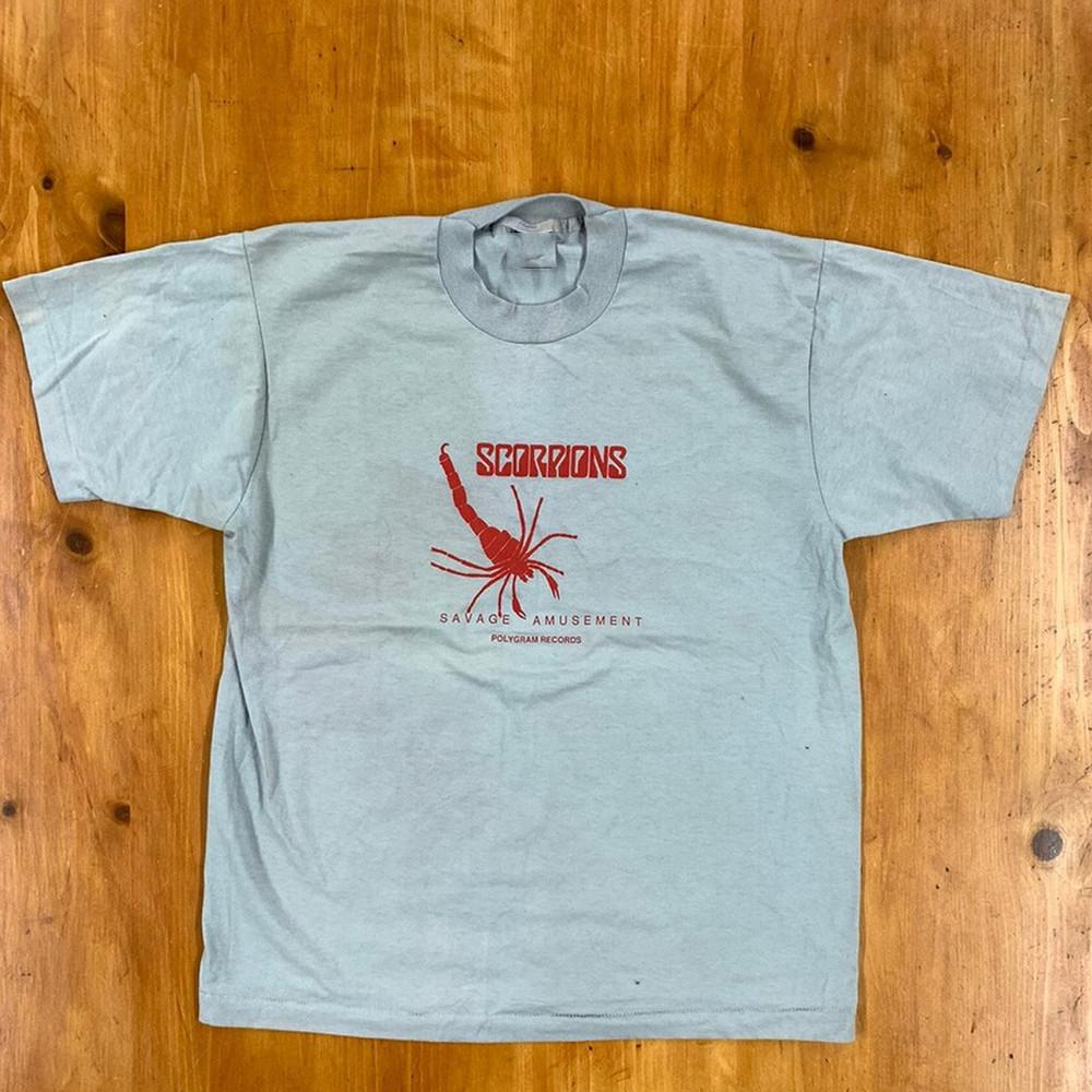 1980s Scorpions Savage Amusement Records Size S-5XL SN312 Unisex T-Shirt S