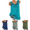 Women's Loose Sleeveless Vest T-shirt Blouse With Elegant Boho Lace Design In Plus Sizes