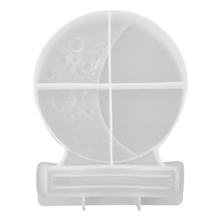Epoxy Moon Photo Frame Ornaments Silicone Mold with Base for Jewelry Making