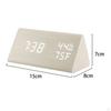 with Temperature Voice Control Large Display Triangle Brightness Adjustable for Bedside Desktop
