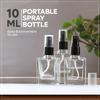 Nsb herbals Nachfüllbare Parfüm Klare Quadratische Glasflaschen Mit Sprühpumpe Für Parfüm Ätherische Öle Aromatisches Wasser Mischung 10 ml