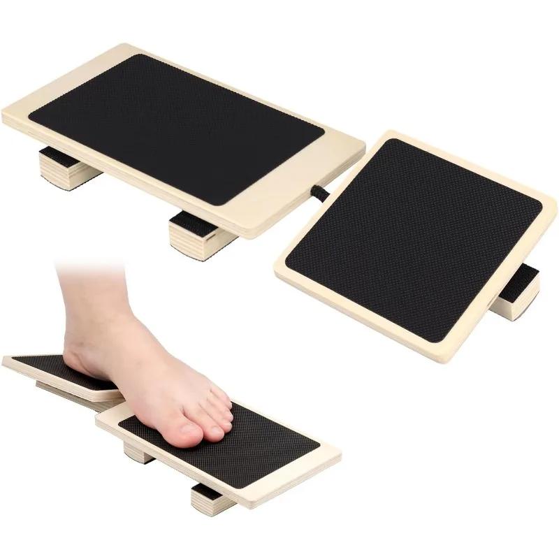 Anti Slip Wobble Board Ankle Foot Strengthener Exerciser Single Wooden Ankle Foot Stretcher Posture Corrector Ankle Stabilizer