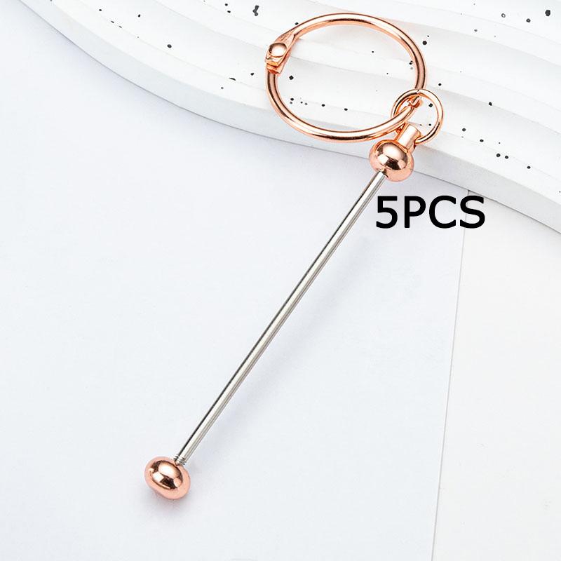 

WTEMPO Брелки для ключей в стиле бохо, съемные, сделай сам, идеально подходят для изготовления ювелирных изделий, подарков, сумок, чашек, украшений 5pcs розового золота