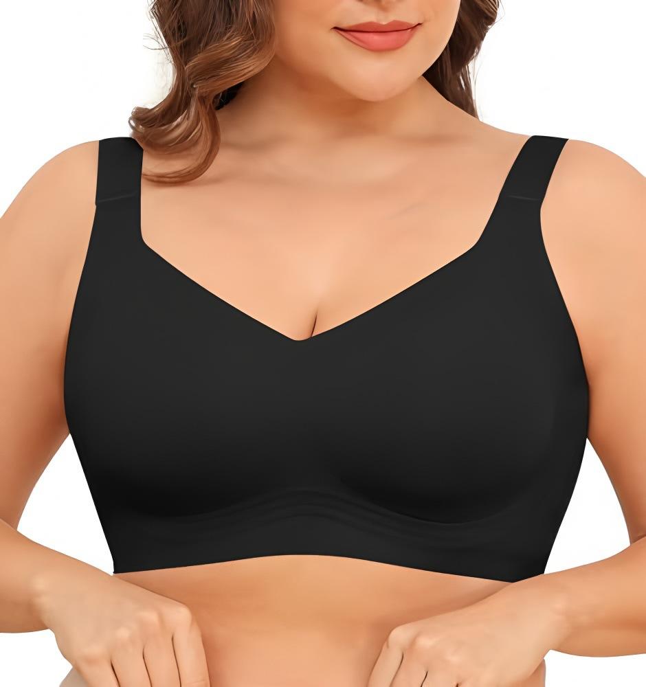 OEAK Reggiseno in Gel Wireless da Donna Taglie Forti Supporto Senza Cuciture Copertura Completa Push-Up Comodo Senza Ferretto