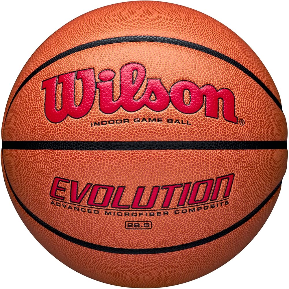 Wilson Evolution Indoor Basketball 6 Size 23.2 cm Diameter Orange Scarlet