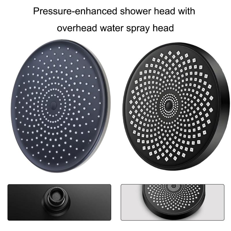 Water Saving Shower Head Featuring Advanced Pressure Boosts & Large Sprays Surfaces for Efficient Rinsing Use