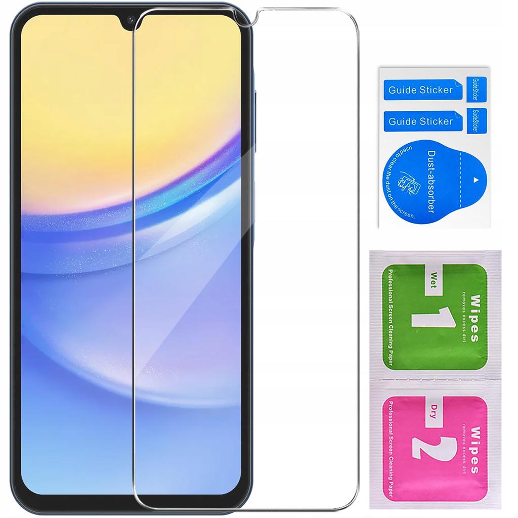 Case for Samsung Galaxy A15 4G/A15 5G SMART MAGNET BOOK CASE + Glass