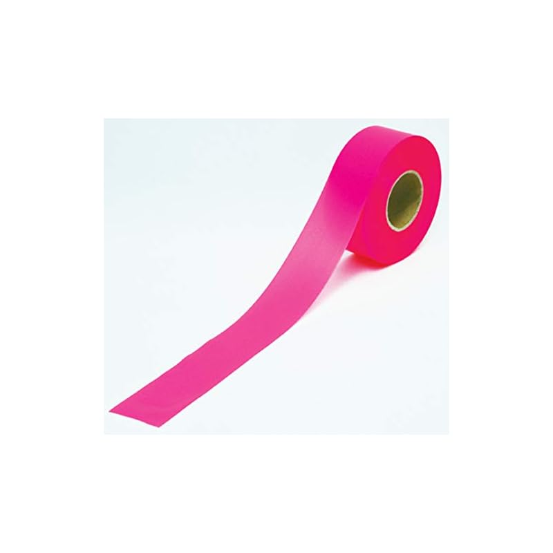 Shinwa Sokutei Marking Tape 30mm X 50m Fluorescent Pink 73798