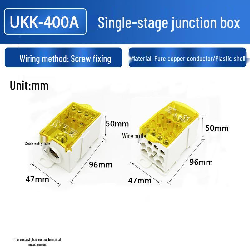 High Current Multi-Out DIN Rail Single-Pole Distribution Box: UKK 80A, 125A, 160A, 250A, 400A, 500A