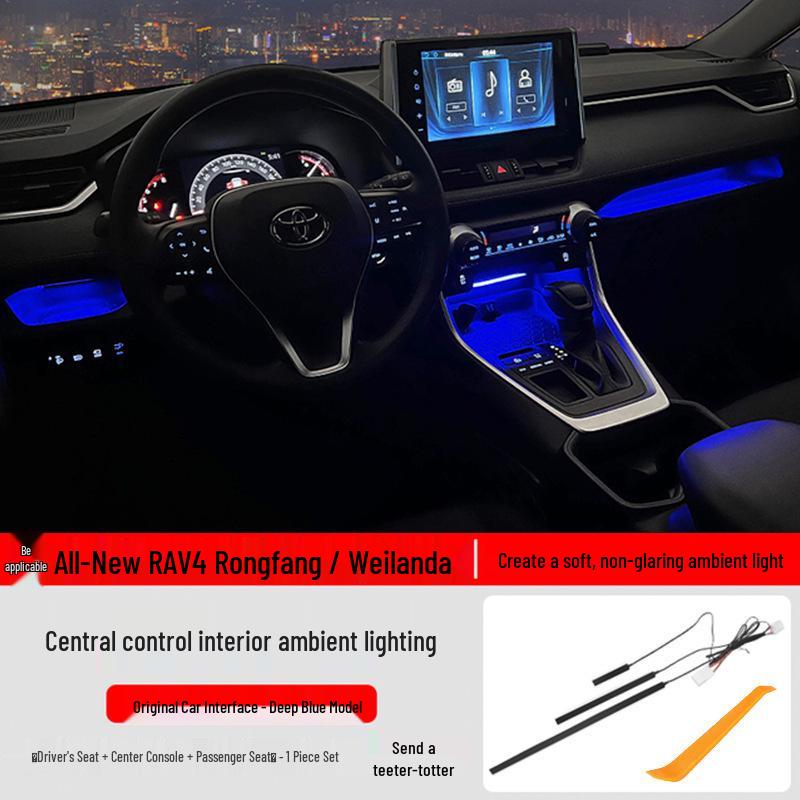 LED-Ambientebeleuchtung für die Mittelkonsole des Toyota RAV4 – Einfache, zerstörungsfreie Installation