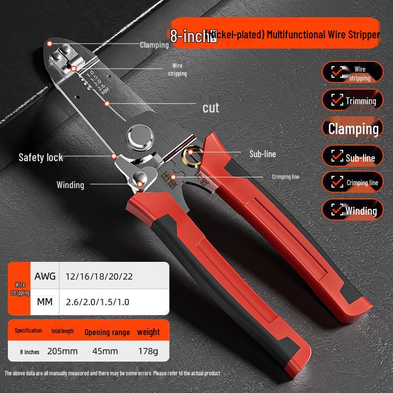 Multi-Functional Electrician Wire Stripper & Cutter Tool