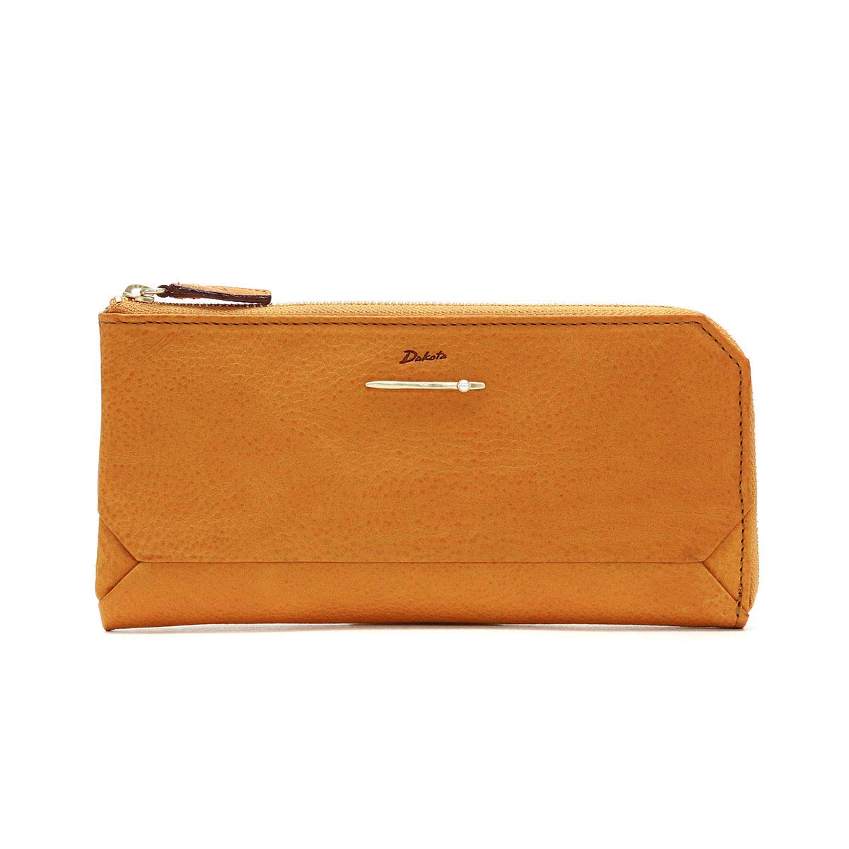 

Long wallet with coin purse zipper type Genuine leather Perla Mustard [Dakota] L-shaped Women s DA-30055-53 гірчичний