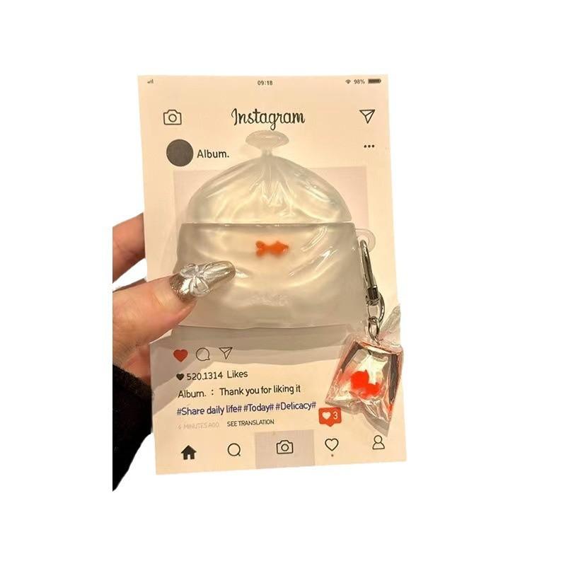 Good Luck Fish Bag Small Koi for Airpodspro2nd Generation Apple Bluetooth Headset Cover New 1/2/3/4th Generation Women
