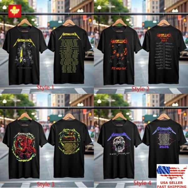 Trending HOT! Metallica M72 North American Tour 2025 T-Shirt, Gift for Fan Metal Unisex T-Shirt XXXL