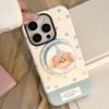 Cartoon Puppy Magnetic Holder Phone Case for Apple Phones