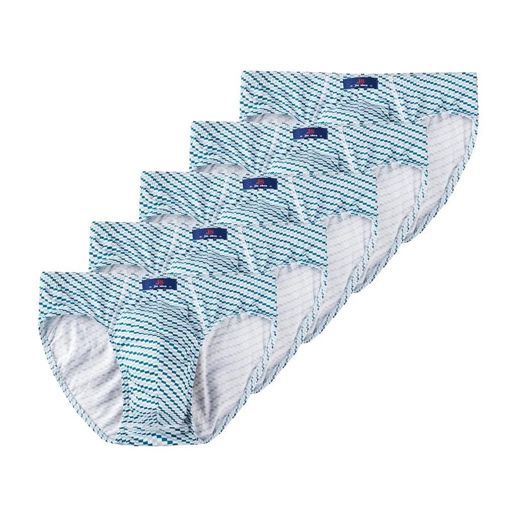 5 Pieces Fashion Men's Breathable Underwear Underpants Cotton Briefs Boxer Shorts Printing  Panties L XL 2XL 3XL 4XL 5XL