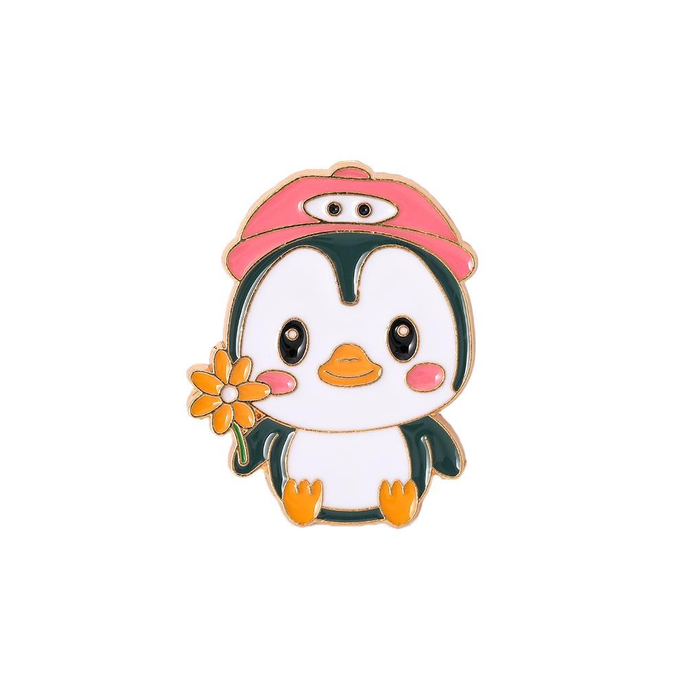 Cute Cartoon Animal Collection Enamel Brooches Penguins Elephants Tigers Cows Rabbits Pins For Clothes Jewelry Decoration